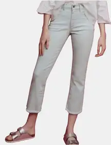 Pilcro Script Crop Fray Hem Mint Green Jeans Women's Size 29 Spring Summer‎