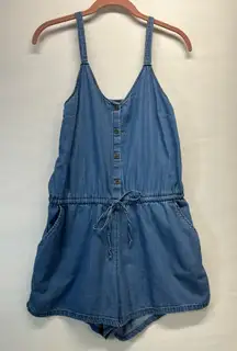 OLD NAVY 100% ONE PIECE ROMPER 2016 COLLECTION‎ S CHAMBRAY BLUE PREOWNED