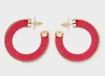 SUGARFIX by BaubleBar Threaded Hoop Earrings - Pink NWT