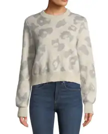 Rag & Bone Leopard-Print Mohair-Blend Crewneck Sweater