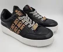 Juicy Couture Shoes Women Size 9 Danika Platform Athletic Sneakers Black Gold