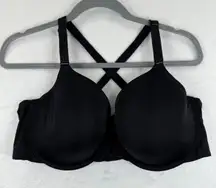 Torrid Curve Black Lightly Lined T-Shirt Bra‎ Front Closure X-Back Size 44D