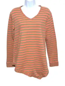 Fresh Produce Striped Shirt Womens XS/S Asymmetrical Hem Boho USA Casual Preppy