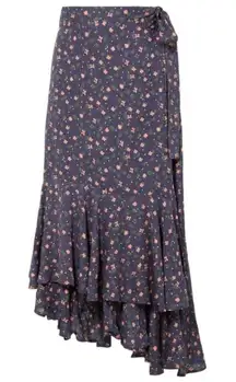 APIECE APART Rosita Wrap Skirt in Navy Night Floral Size 2