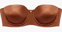 Savage x Fenty core microfiber strapless bra underwire brown sugar nude charm