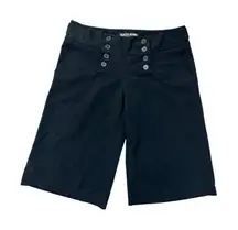 Vtg Guess Sailor Buttons Wide Leg Crop Black Pants‎ Size 29 90s Y2K Minimalist