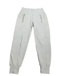 Athleta women's small Venice moto jogger abalone white cream lulu casual travel