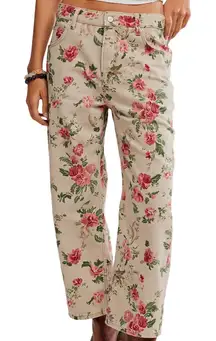 We The Free Deep Trance Printed Crop Jeans in Wallpaper Floral Sz 29 NWT $128R