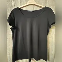 Marina Sport-Marina Rinaldi Wide Scoop Neck Short Sleeve Top Sz M w RHINESTONE