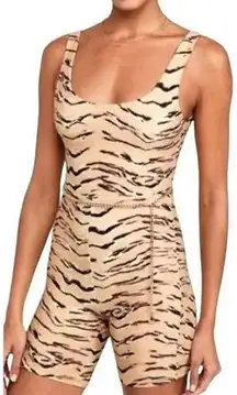 NEW WeWoreWhat Women's Size XL Tiger Print Scoop Neck Bodysuit