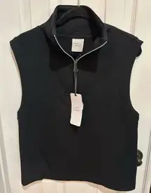 Varley Black DoubleSoft Magnolia Half Zip Top XS