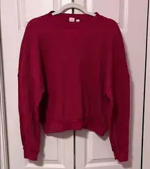 Women's Purple Waffle Knit Top