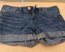 Aeropostale Dark Blue Jean midi no stretch Shorts too cute!