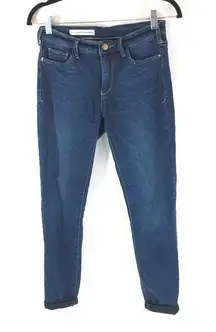 Pilcro and the Letterpress Womens Jeans Skinny Dark Wash Stretch Measures 27x27