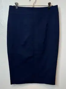 New York & Company 7th Avenue Design Studio Navy Pencil Skirt Size 8 New