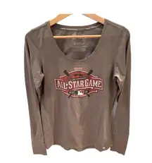 47 Retro MLB All Star Game Cincinnati Long Sleeve TShirt Gray Red S