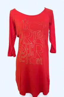 Victoria's Secret Vintage red rhinestone pajama dress Size Small