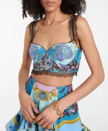 Versace Trésor De La Mer Print Bralette Top