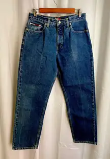 VINTAGE 1998 Tommy Hilfiger jeans‎ Rigid Patch Logo Size 7/30 Women’s 0343