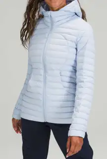 Lululemon Pack It Down Jacket size 12 Blue Linen 700 Fill Goose down