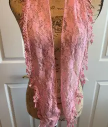 NWT  Vintage Lace Scarves ( Selling all 3) Pink, Peach, Mint