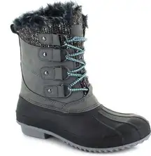 Khombu Kerigan Snow Boots Grey Duck Boots Waterproof Winter Women's Sz 10M NWT