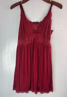 Avid Love L Babydoll Chemise with Lace Trim Neglige Lingerie