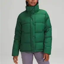 Lululemon Wunder Puff Jacket Coat Puffer Everglade Green 600 Fill Goose Down Sz4