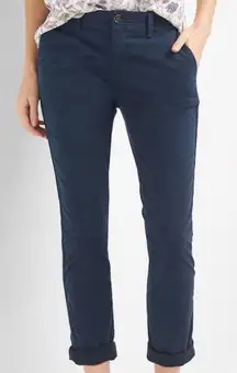 Khakis by GAP Vintage Rolled Crop in Blue GAPNavy Blue Trouser Pants 4-Pockets 0