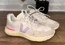 Veja Impala Engineered-Mesh Glaze Parme Women's White and Pink Sneakers