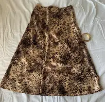 Cotton Candy LA Cotton Candy Leopard Print MIDI Skirt NWOT