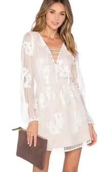 Lovers & Friends Revolve Haiden Dress in Ivory White Dress Size S Long Sleeve