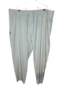 Under Armour Women's Pants Jogger Vibe Woven Ribbed Waist Light Beige 4XL NWT‎