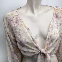 DAZY Floral Tie‎ Open Cover Up