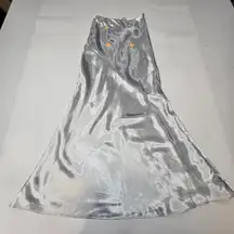 LPA Amalia Maxi Skirt in Silver