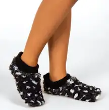 Francescas Brown Cheetah Print Slipper Socks