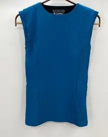 Coolibar Kaylana Tank Top Sz XS UPF50+ Solid Blue Swim Rashguard Aqua Helios