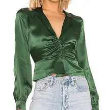 House of Harlow 1960 X Revolve Emerald Green Long Sleeve Top Size S