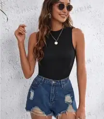 Set‎ 4 SHEIN ribbed high neck tank tops size XL