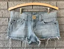 7 for all mankind Jean Shorts Size 25 Denim Mini Y2k 2000s Style