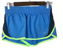 Nike Dri-Fit Stay Cool Blue & Green Running Shorts S