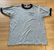 Vintage Velvasheen Kentucky Wildcats Blue Heathered Ringer Tshirt Size S