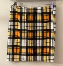 PrettyLittleThing Yellow Plaid Pull on Skirt 8 Light Academia Cosplay Dopamine