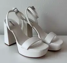 Abound White Chunky Heels