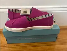 NEW TOMS Alpargata Dark Fuchsia Heritage Canvas Women's Shoes W 9.5‎