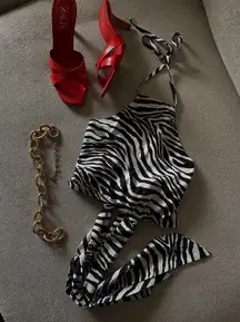 Zebra Halter Top 