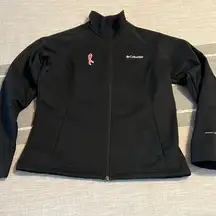 Columbia softshell Omni shield jacket, breast cancer awareness ribbon