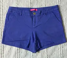 Lily Pulitzer Callahan Stretch Shorts‎ Textured Chino Purple Size 10