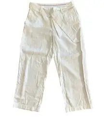 Tommy Hilfiger Women’s Pants White Belted Preppy Size 2 EUC