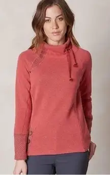 PRANA LUCIA SWEATER Wool Blend Pullover Red Medium Outdoor Hiking‎ Casual Active